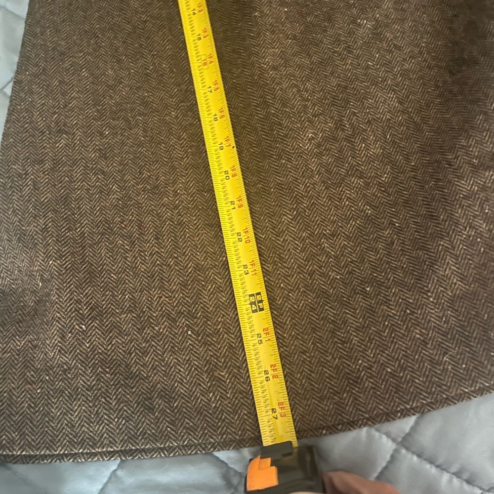 Pendleton Herringbone Wool Brown lined skirt. - image 6